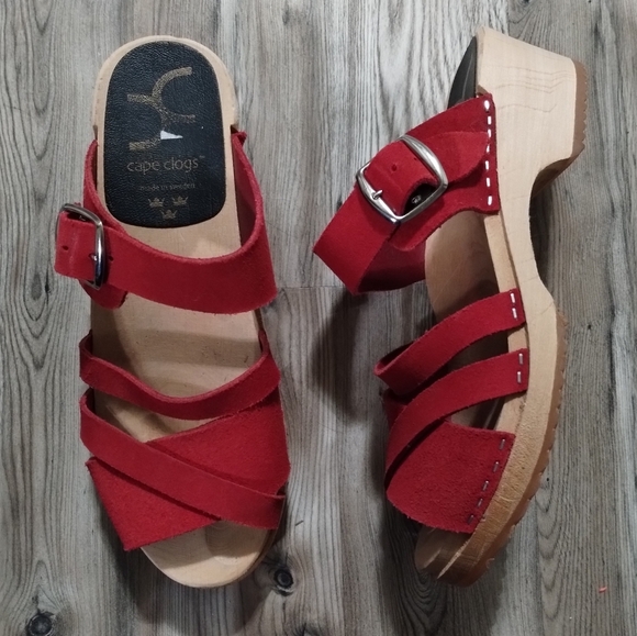 Cape Clogs Shoes - Women's Red Sandals